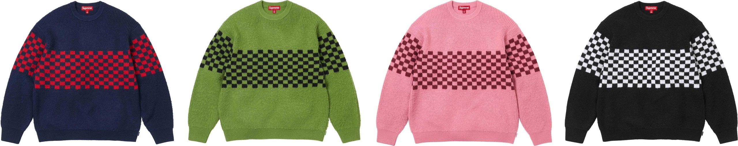 Checkerboard Pilled Sweater
